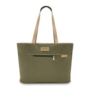 Briggs & Riley Baseline Traveler Tote Large Shopping Ballistic Nylon Olive Green